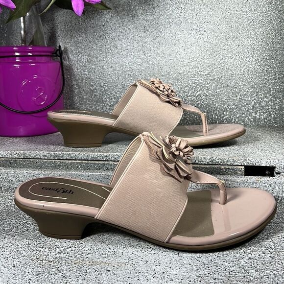 JC Penney  East 5th Floral Dust Rose Sandals Wedges Size 9 - Picture 4 of 8